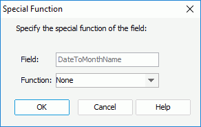 Special Function dialog box