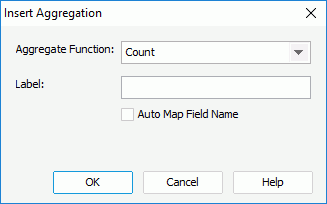 Insert Aggregation dialog box