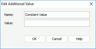 Edit Additional Value dialog box - Constant Value