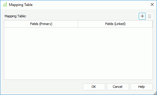 Mapping Table dialog box