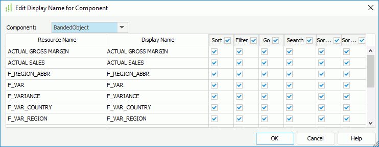 Edit Display Name for Component dialog box