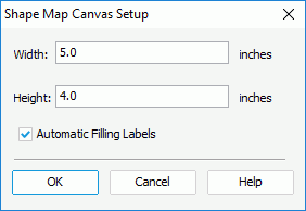 Shape Map Canvas Setup dialog box