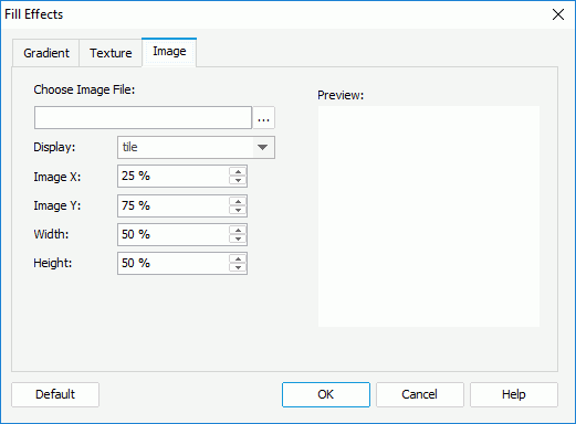 Fill Effects dialog box - Image tab