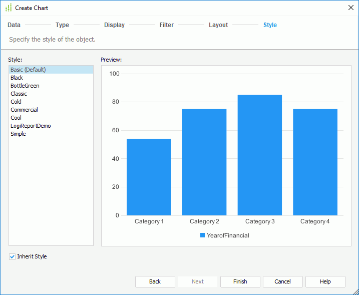 Create Query Chart - Style
