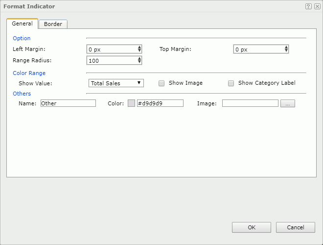 Format Indicator dialog - General tab