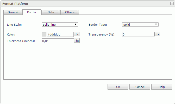 Format Platform dialog - Border tab