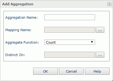 Add Aggregation dialog