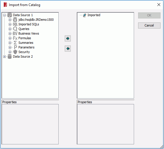 Import from Catalog dialog