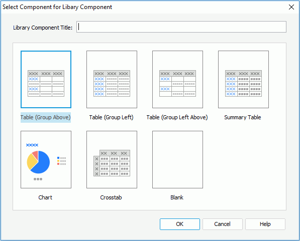 Select Component for Library Component dialog