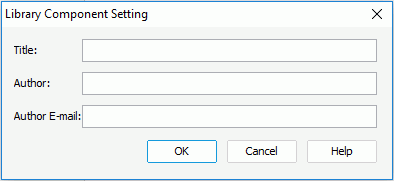 Library Component Setting dialog