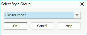Select Style Group dialog