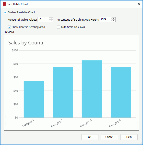 Scrollable Chart dialog