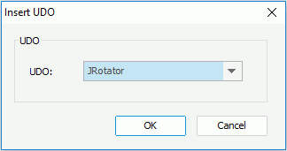 Insert UDO dialog
