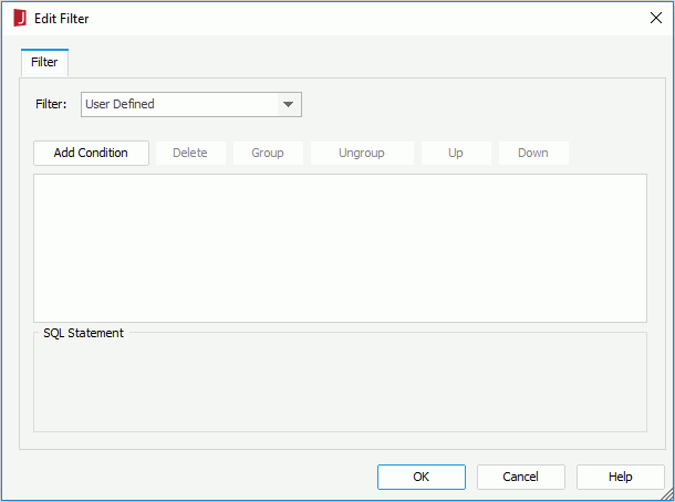 Edit Filter dialog