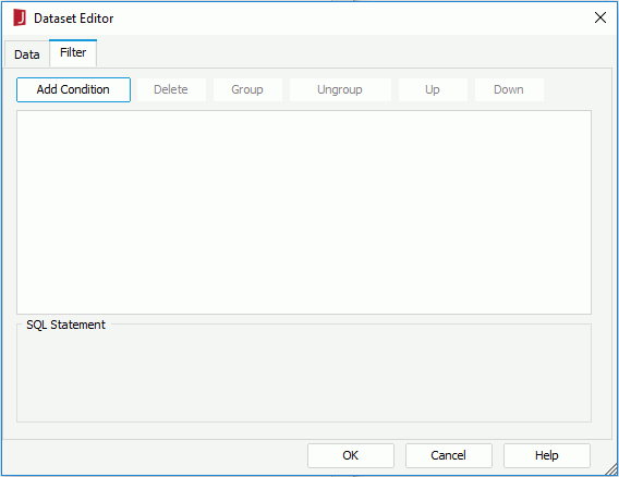 Dataset Editor - Filter