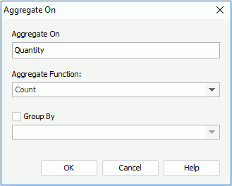 Aggregate On dialog