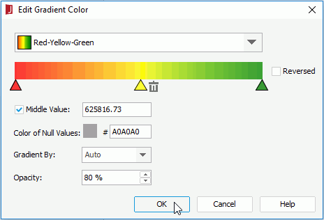 Edit Gradient Color dialog