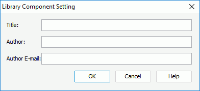Library Component Setting dialog