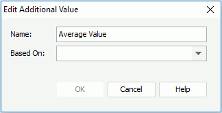 Edit Additional Value dialog- Average Value