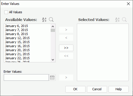 Enter Values dialog - allow type in