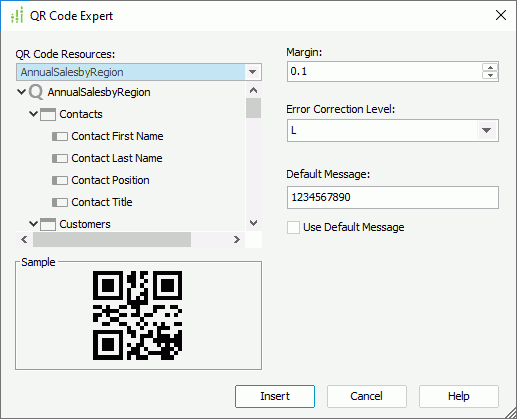 QR Code Expert dialog