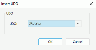 Insert UDO dialog