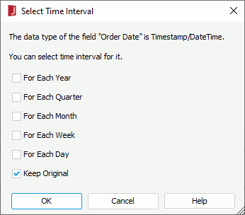 Select Time Interval dialog
