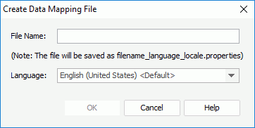 Create Data Mapping File dialog