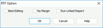 RTF Option dialog