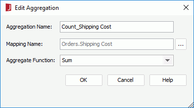 Edit Aggregation dialog