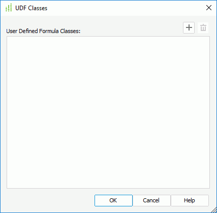 UDF Classes dialog