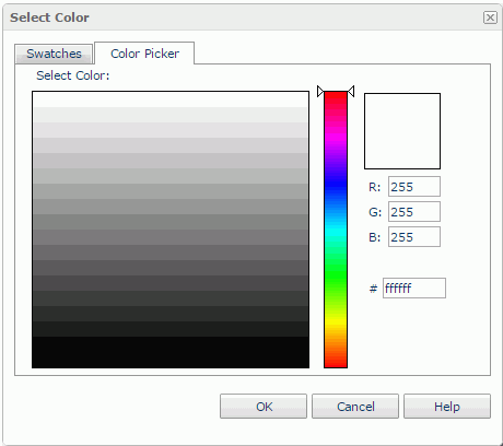 Search Color dialog - Color Picker tab