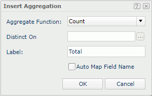 Insert Aggregation dialog