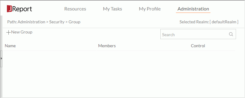 Security - Group page