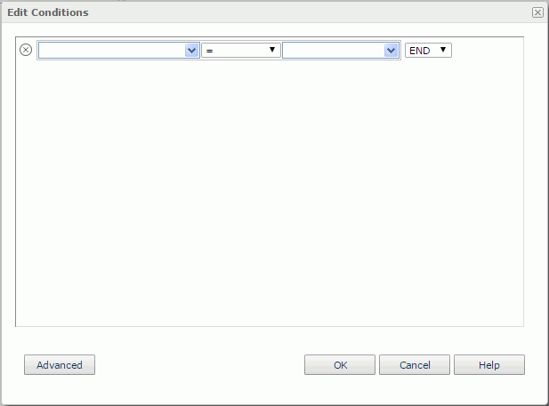 Edit Conditions dialog - Basic mode