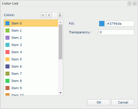 Color List dialog