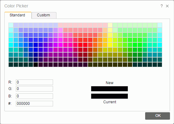Color Picker dialog - Standard button