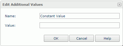 Edit Additional Values dialog - Constant