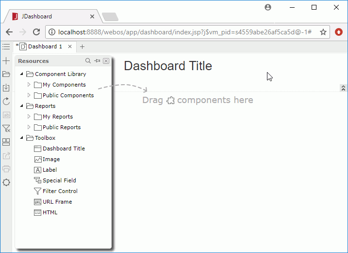 Create Dashboard - Header Section