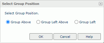 Select Group Position dialog