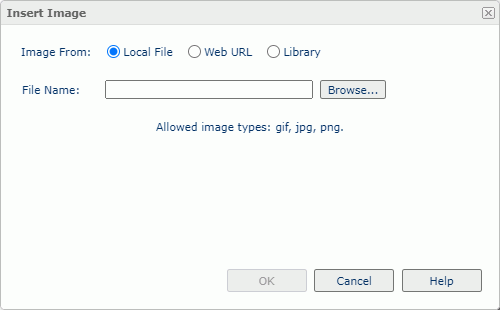 Insert Image dialog box