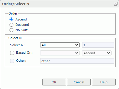 Order/Select N dialog box