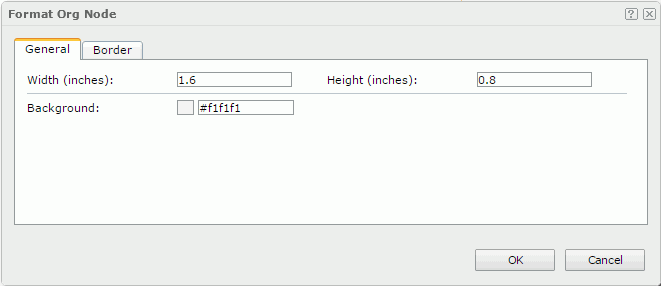 Format Org Node dialog - General tab