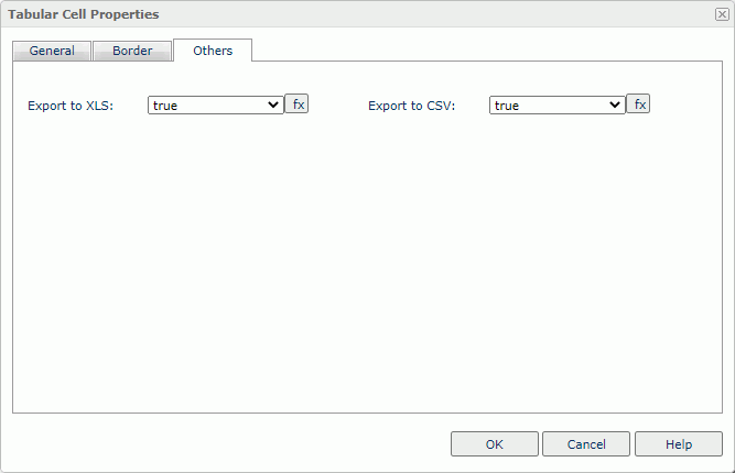 Table Cell Properties dialog box - Others tab
