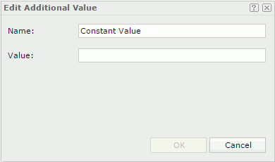 Edit Additional Value dialog - Constant