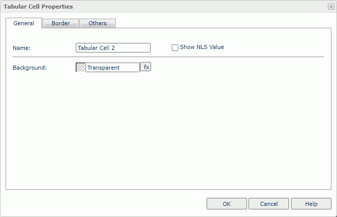 Table Cell Properties dialog box - General tab
