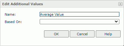 Edit Additional Values dialog box for Average Value