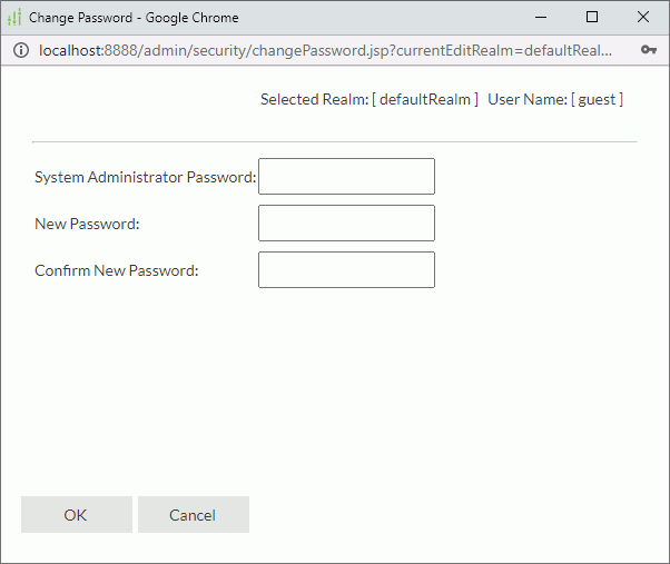 Change Password dialog