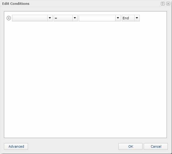 Edit Conditions dialog box- Basic mode
