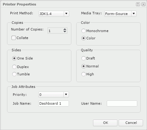 Printer Properties dialog box